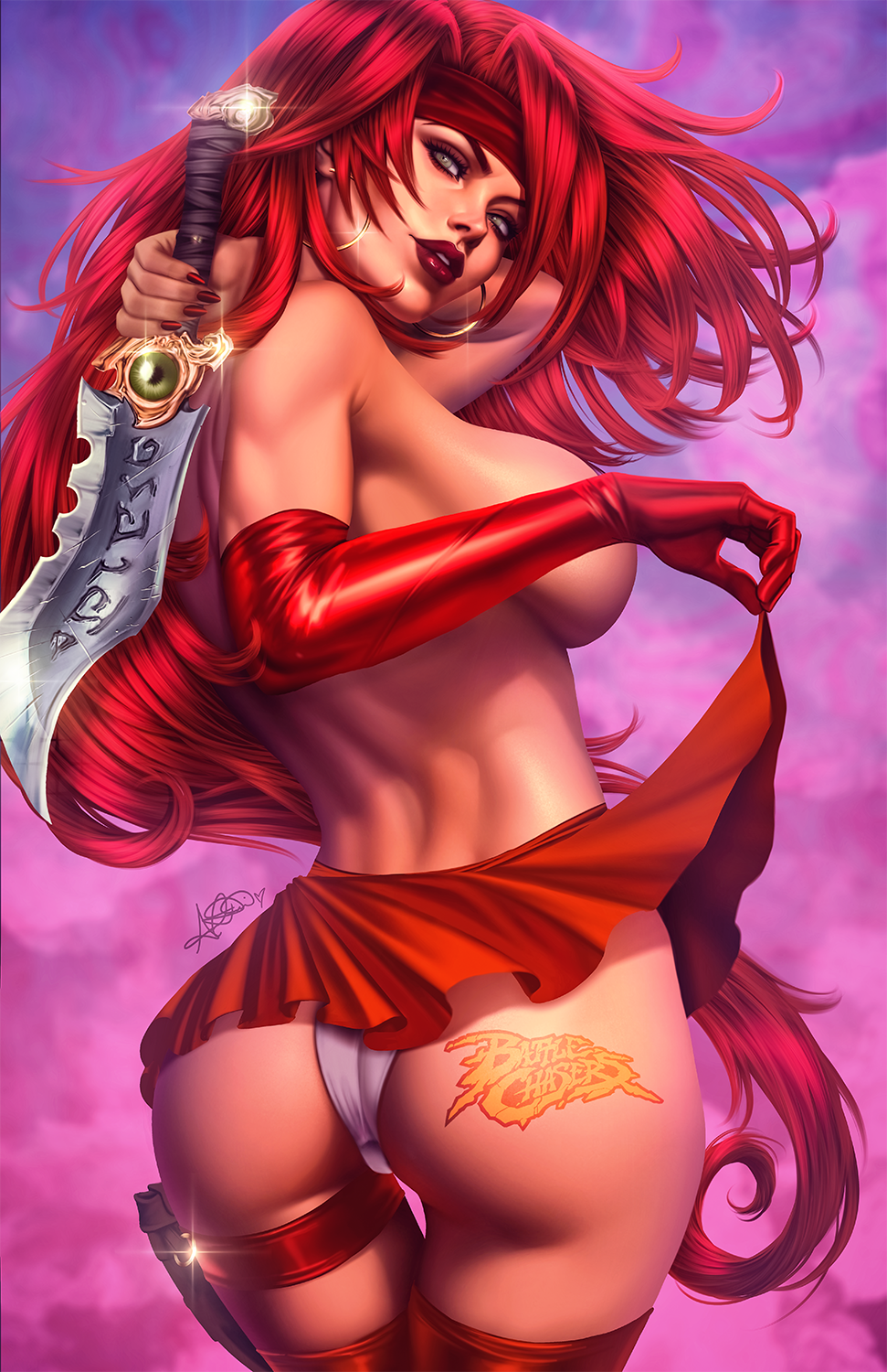 Battle Chasers Red Monika #10 Premium Semi-Gloss Art Print