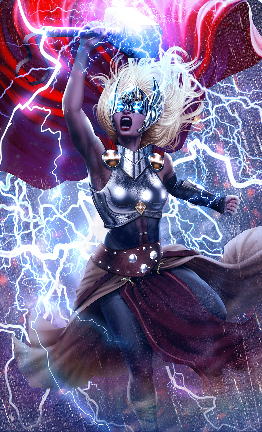 Jane Foster "The Mighty Thor" Premium Semi-Gloss Art Print