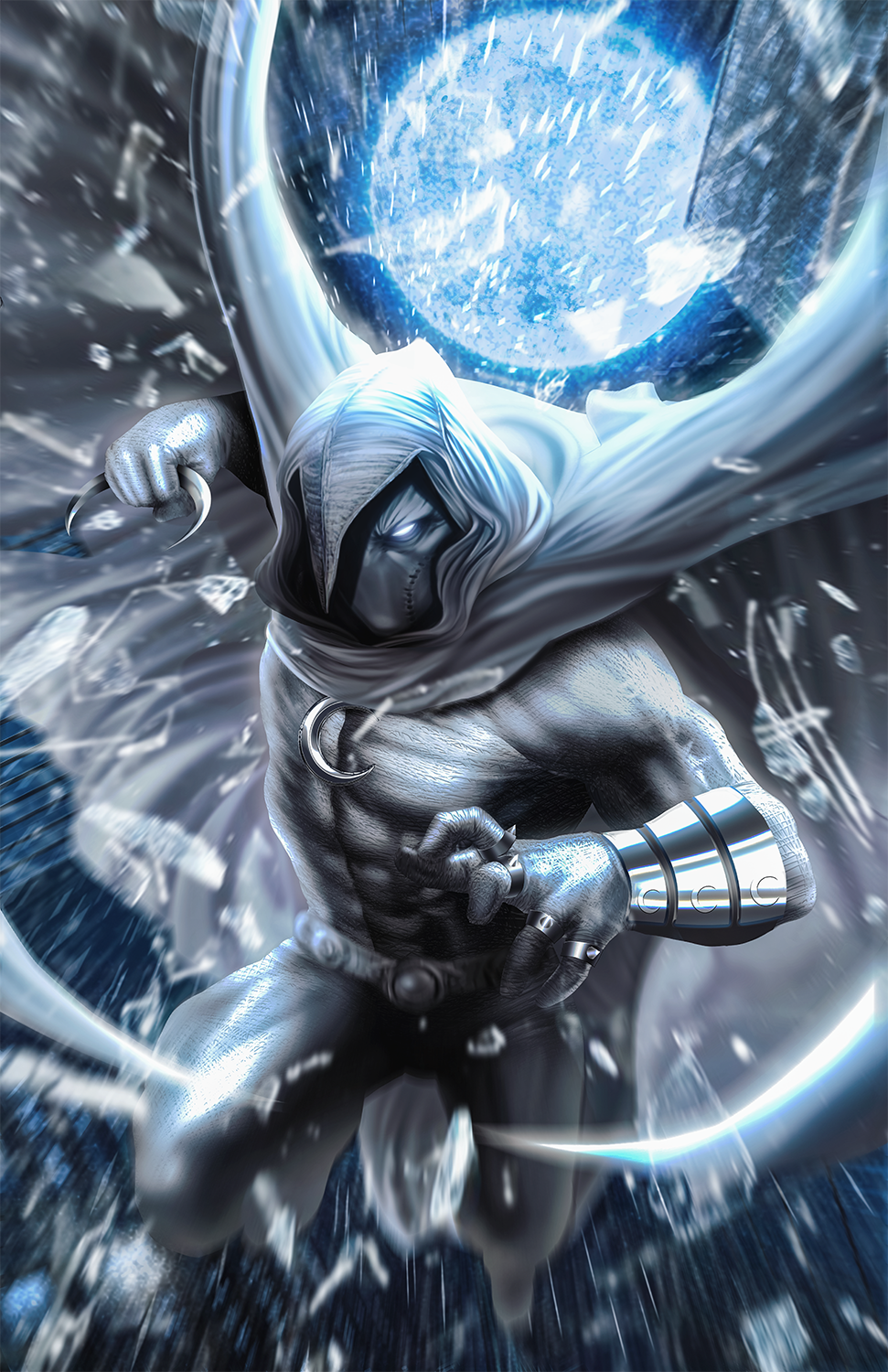 Moon Knight Fan Art Premium Semi-Gloss Art Print