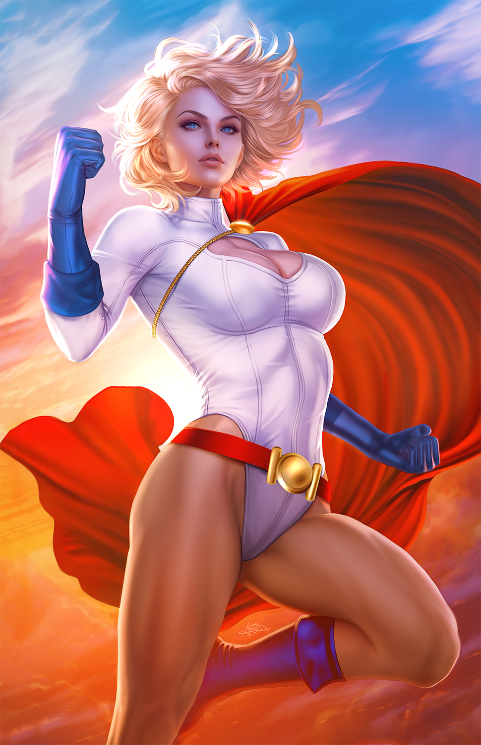 Power Girl #1 Premium Semi-Gloss Art Print