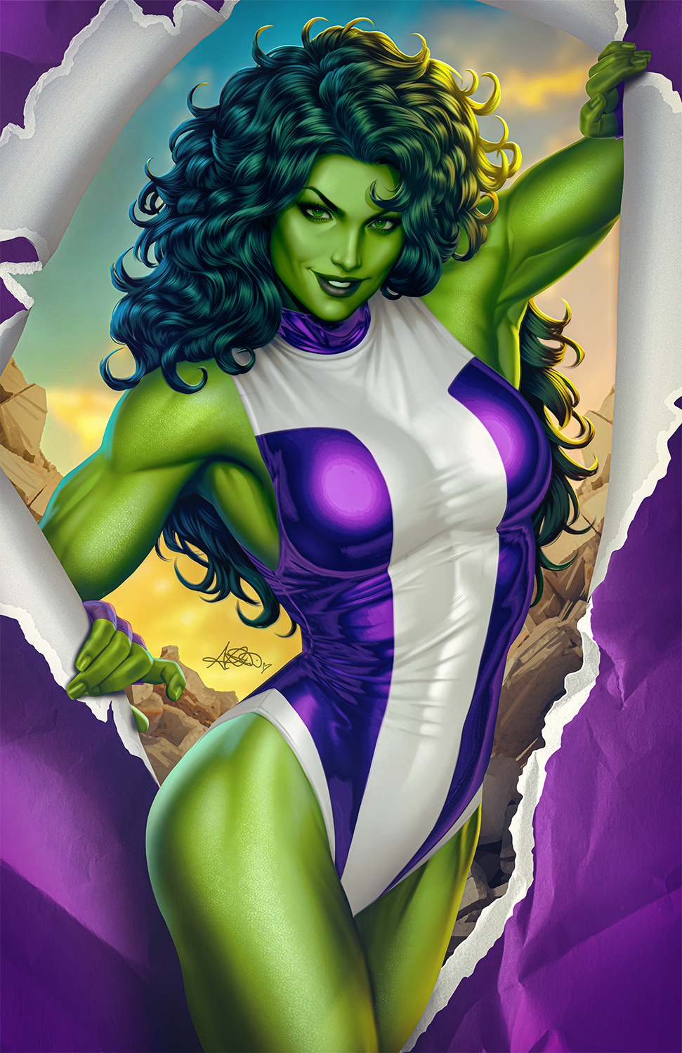 The Sensational She-Hulk #3 Fan Art Premium Semi-Gloss Art Print