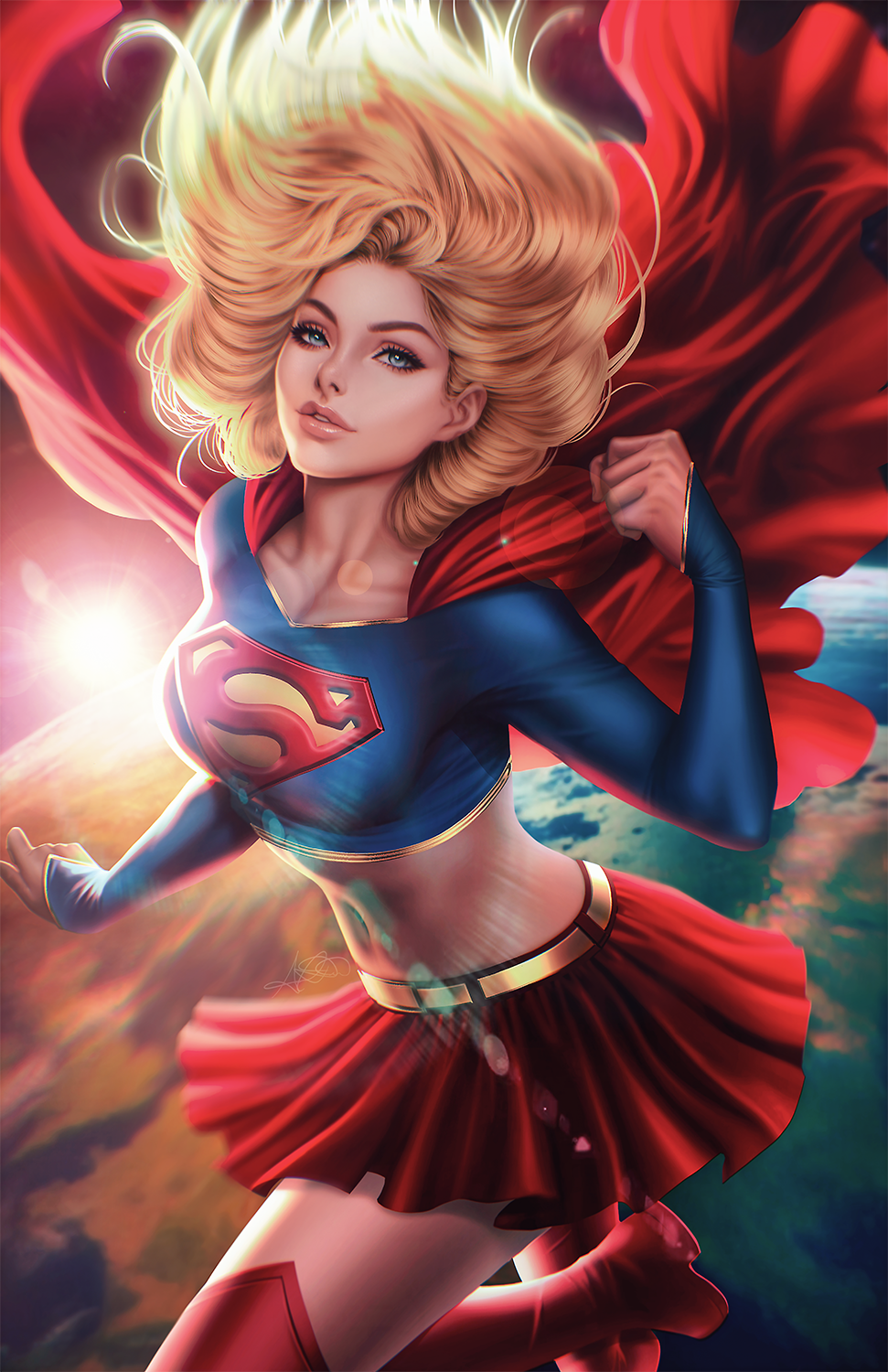 Supergirl Fan Art Premium Semi-Gloss Art Print