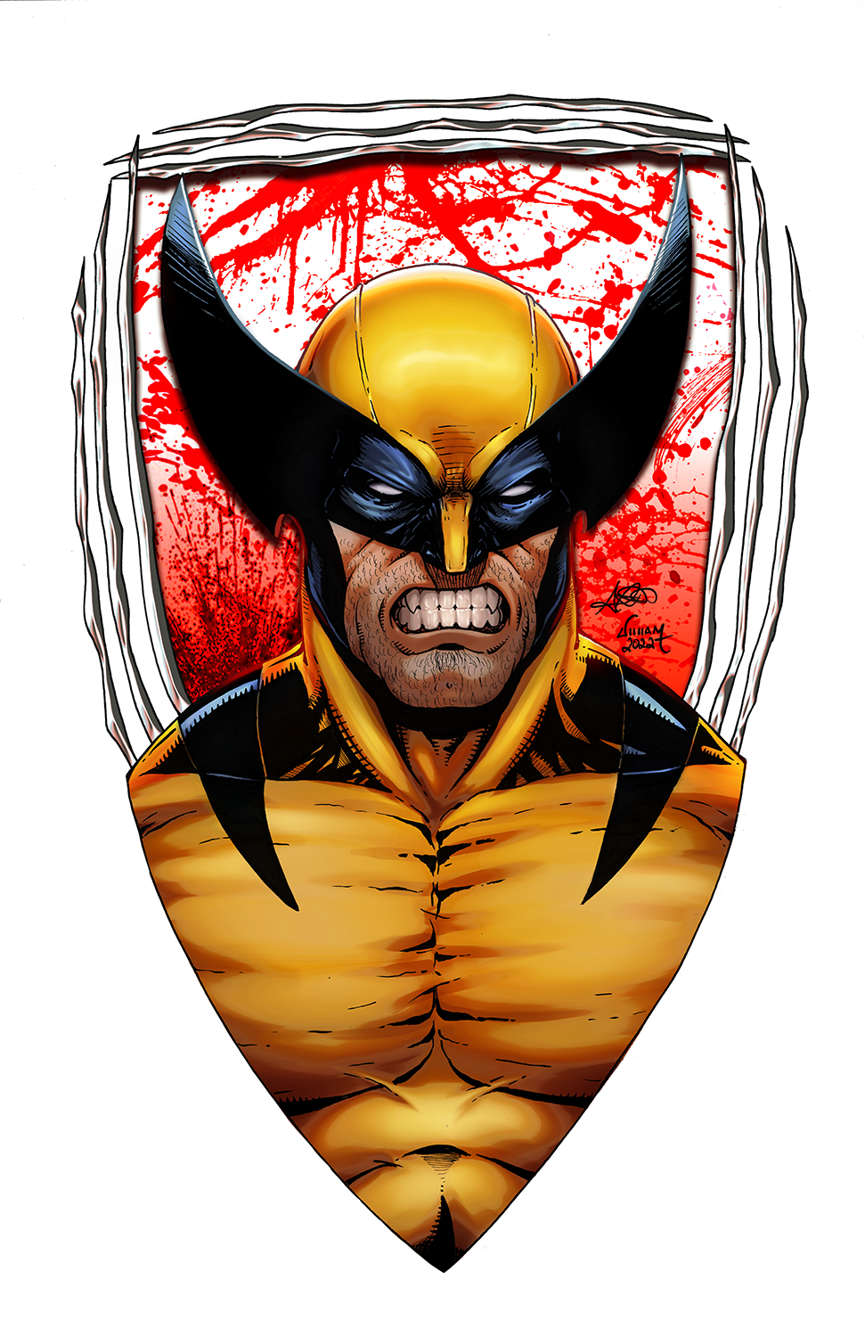 Wolverine Collab Fan Art Premium Semi-Gloss Art Print